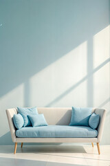 Close-up of a couch in a room