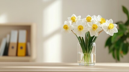 Bright and airy minimalist home office space designed for productivity and tranquility.