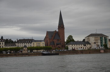 Fototapeta premium Protestant church called 'Oranier Gedächtniskirche' in Bierbrich district of Wiesbaden