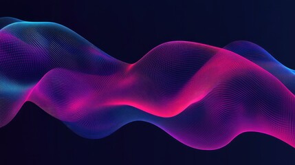 Abstract D floating particles in space with glowing light trails and smooth gradient transitions.