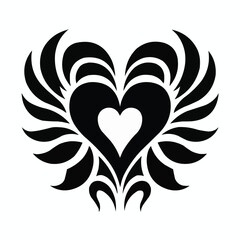 Girls symbol Hearts the heart Valentine's Day Love Birds Silhouette Vector