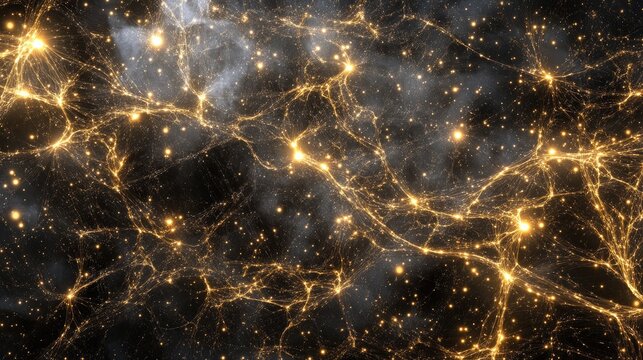 Abstract digital data representation with glowing lines and dynamic flow of virtual information.