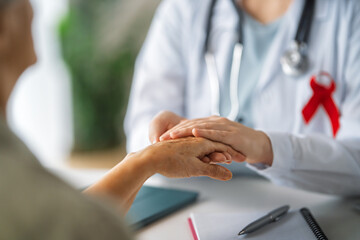 patient and a doctor in medical office