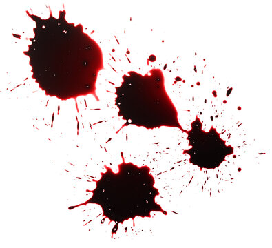 Splash blood   in white background