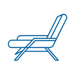 Lounge chair icon representing relaxation and beach holidays