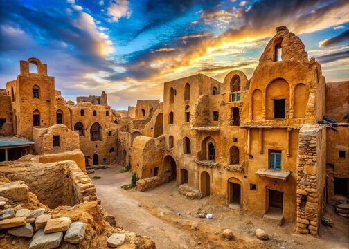 Ksar Ouled Soultan Ruins: Tunisian Desert Warehouse, Ancient Architecture, Historical Site, Dahar Region