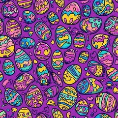 Naklejka premium easter egg simless patern
