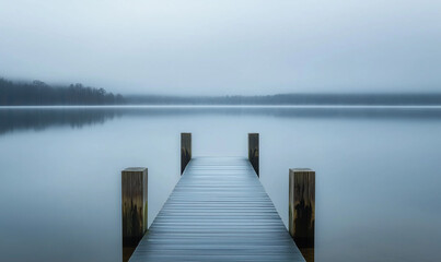 Naklejka premium Landscape of a calm water