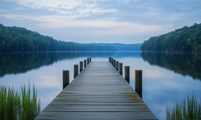 Fototapeta premium Landscape of a calm water