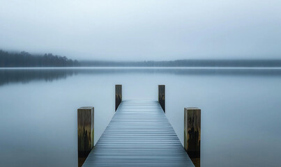 Naklejka premium Landscape of a calm water