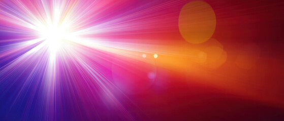 Fototapeta premium Bright pulsar emitting radiant light beams against an empty backdrop in hyper-realistic style