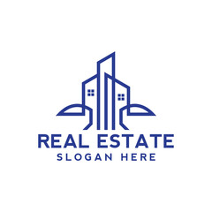 Fototapeta premium Modern real estate logo, building, roof, construction, real, estate, flat fully editable vector template, real estate corporate logo. Home logo vector template. Corporate real estate logo