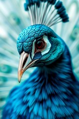 close up of a peacock