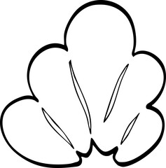 hand drawn cartoon of plant illustration.