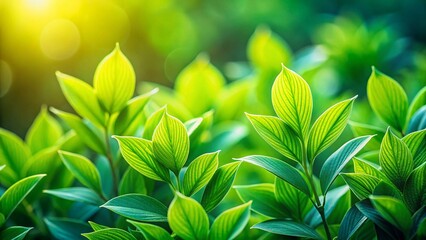 Obraz premium Lush Green Leaves Panoramic Background - Nature Stock Photo