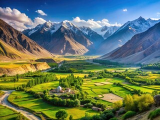 Wakhan Valley's Yamchun: Afghan landscape photography capturing breathtaking panoramas.