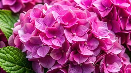Obraz premium Lush Pink Hydrangea Blooms in Full Bloom, Close-up Product Shot