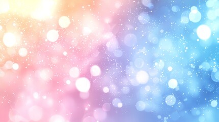 Obraz premium A vibrant, dreamy background featuring soft, bokeh effects in pastel pink and blue hues, creating a soothing and whimsical atmosphere.