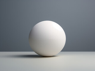 White volleyball ball isolated on a grey and white background