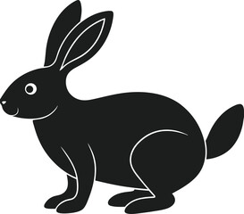 Easter Bunny Silhouette - Festive Rabbit Vector Illustration
