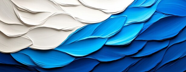 Obraz premium Abstract Blue and White Gradient with Rough Texture