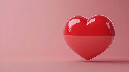 Pink Love Heart Backgrounds Modern 3d Render Of Minimalist Red On Background  Valentine Pink Color Heart Icon