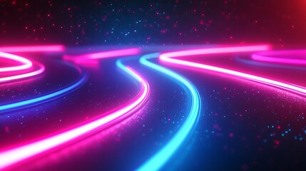 Abstract futuristic background with colorful glowing neon moving high-speed wave lines and bokeh lights. Data transfer concept. 4K Fantastic wallpaper.