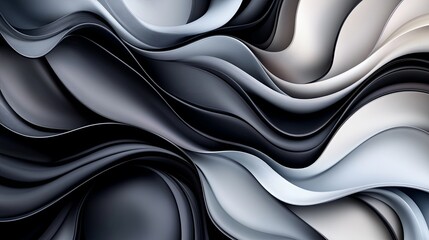 Fototapeta premium Elegant Abstract Wave Design in Dark Tones