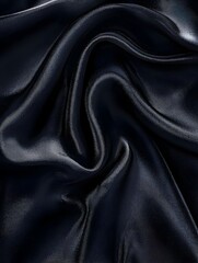 Fototapeta premium Photo of Black Silk Fabric