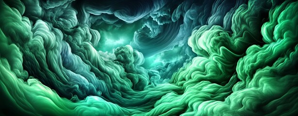 Dark Stormy Night Sky with Swirling Clouds