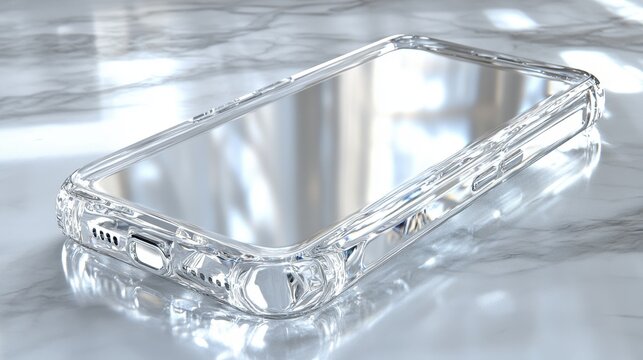 Crystal-clear phone case showcasing minimalist design. Ideal for protecting your device while maintaining its original aesthetic. Perfect for those who value simplicity and transparency.