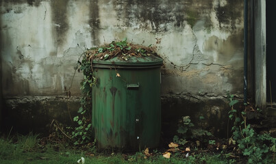 Obraz premium A single compost bin