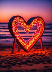 heart on the beach