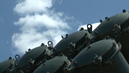 rocket launcher against the sky