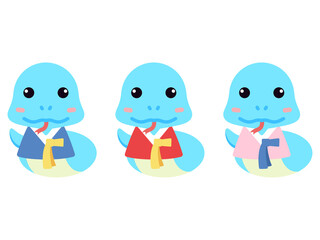 Obraz premium 푸른뱀 일러스트