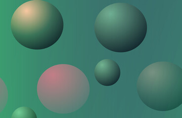 Abstract Colorful Waves with Bubbles Background 