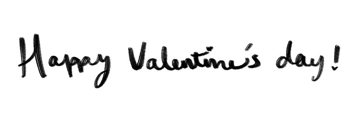 Handwritten Happy Valentine's Day, transparent background