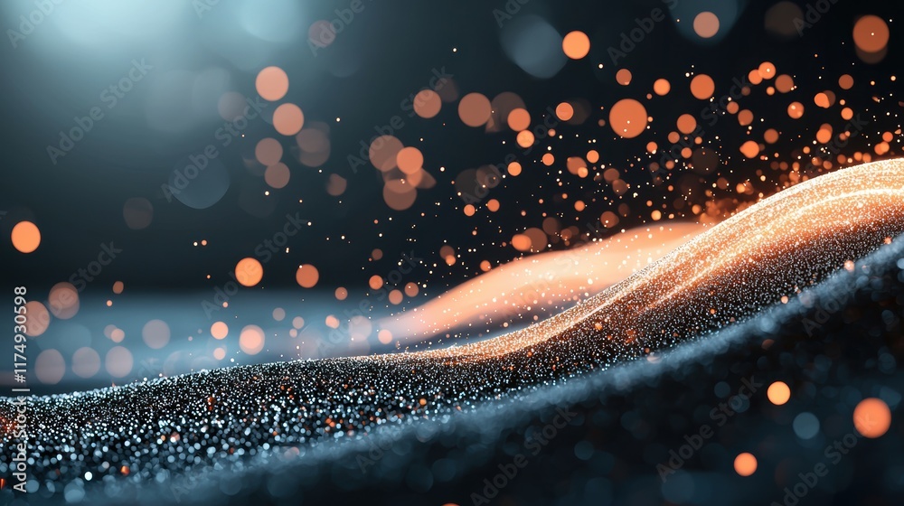 Poster a dynamic, animated 3d chart with soaring lines and glowing data points, illustrating the exponentia