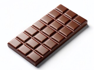 Minimalist Chocolate Bar on White Background - High-Resolution Stock Photo