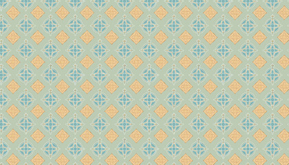 Seamless aztec pattern in turquoise and beige