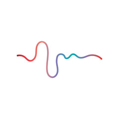 Audio technology, music sound waves vector icon illustration