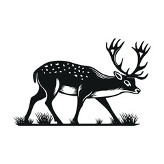 deer silhouette vector illustration. deer vector