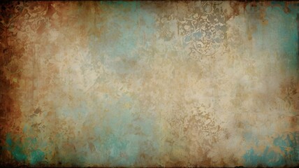 Hand painted grunge wall texture. Closeup of abstract rough colorful multicolored art on canvas.