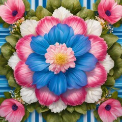 pink and yellow dahlia flower