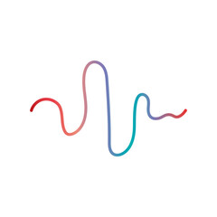 Audio technology, music sound waves vector icon illustration