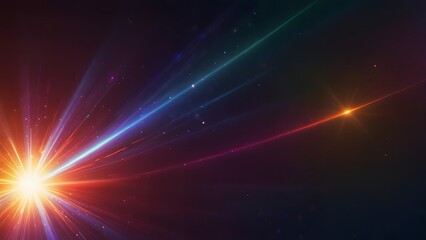 Obraz premium Colorful Lighting lens flare background 