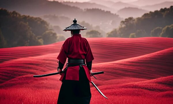 Samurai with red color.