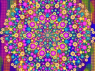 Beautiful colorful wallpaper background print with mandala bright art decor design