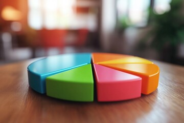 Fototapeta premium Pie Chart Close Up