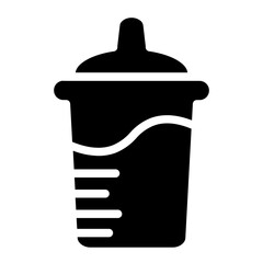 Baby Bottle Milk Glyph Icon